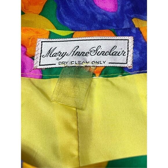 Mary Anne Sinclair Floral Vintage Silky Pencil Skirt Small - Picture 4 of 4